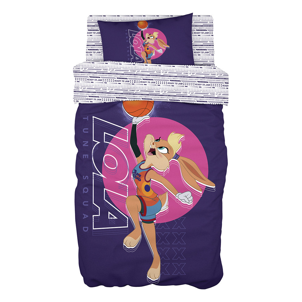 Σετ πάπλωμα μονό Art 6193 Space Jam Lola 160x240 Εμπριμέ από την εταιρεία Beauty Home