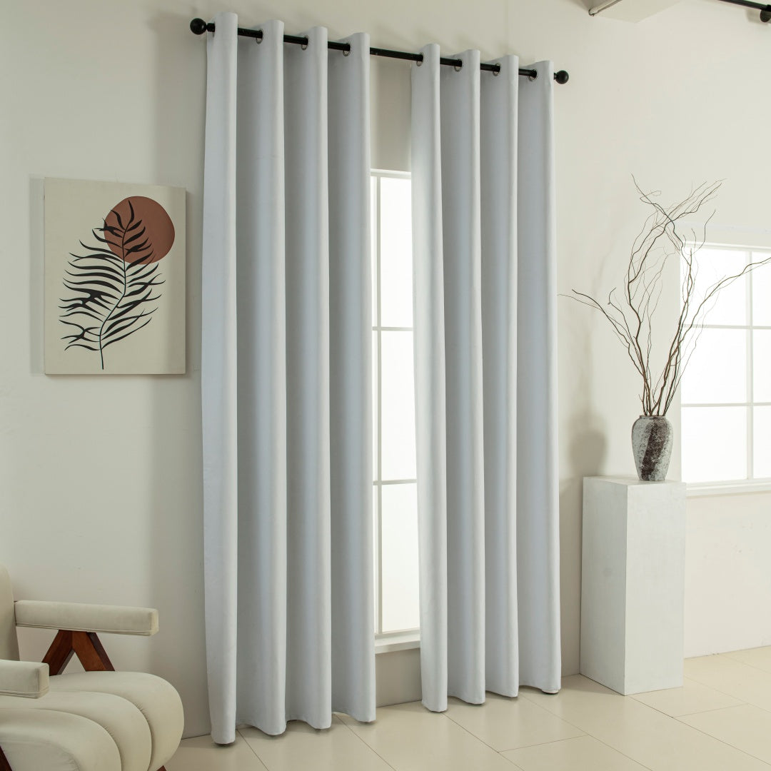 Κουρτίνα Full Blackout σκίασης με 8 κρίκους Soft Art 8391 Ice-Ecru 140x270 Πάγου Default Title από την εταιρεία Beauty Home