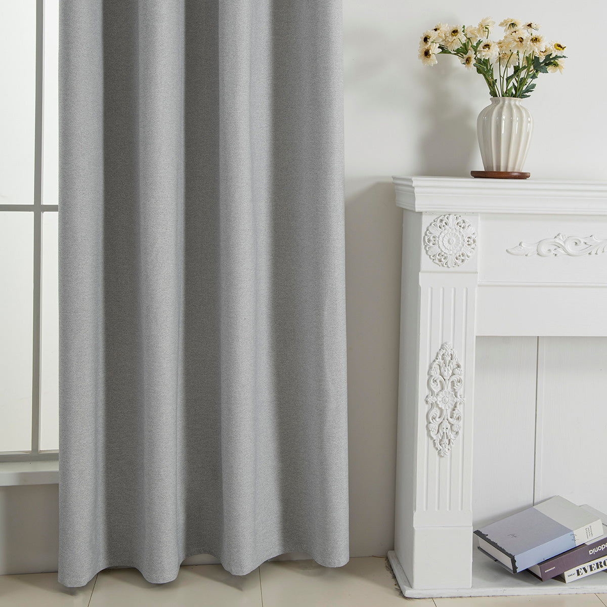 Κουρτίνα Full Blackout σκίασης με 8 κρίκους Elite Art 8392 Light Grey-Νο3 140x270 Ασημί από την εταιρεία Beauty Home