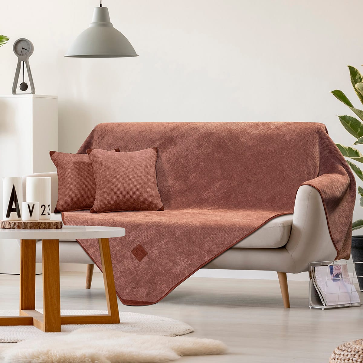Σετ ριχτάρι 2τμχ Tabac Art 8405 (180x250+180x300) Κεραμιδί από την εταιρεία Beauty Home