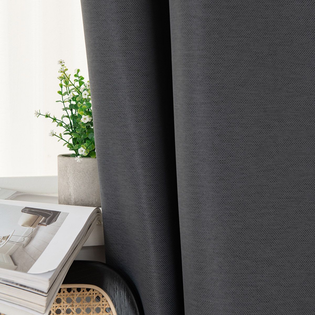 κουρτίνας με το μέτρο Blackout jacquard σκίασης Glare Art 8444 Φ280