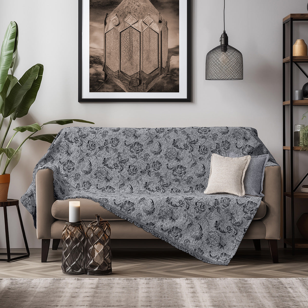 Ριχτάρι Μονοθέσιο Art 8627 180x170 Σκούρο Γκρι από την εταιρεία Beauty Home