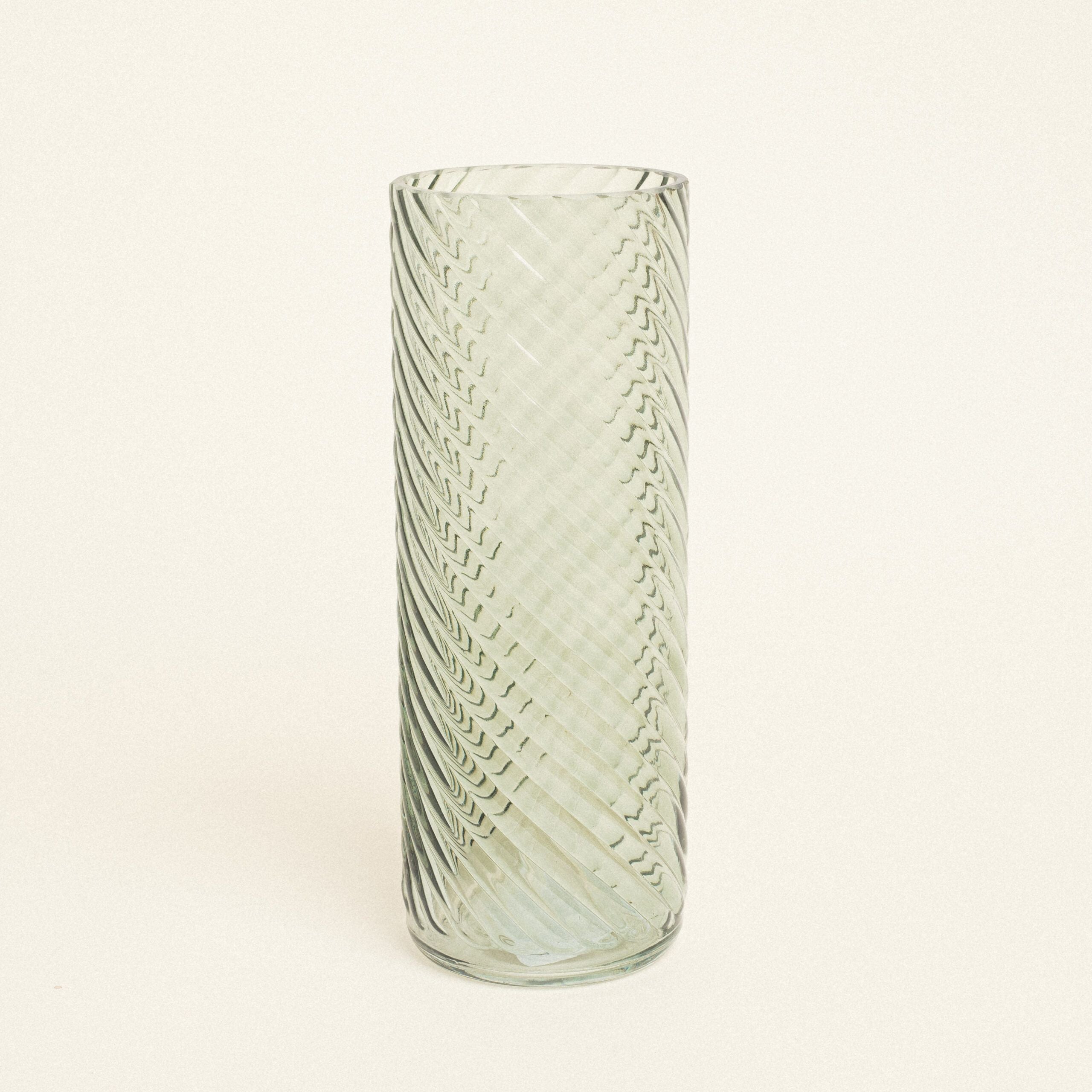 Γυάλινο Βάζο με Εφέ Στροβιλισμού 10cm x 26.5cm
