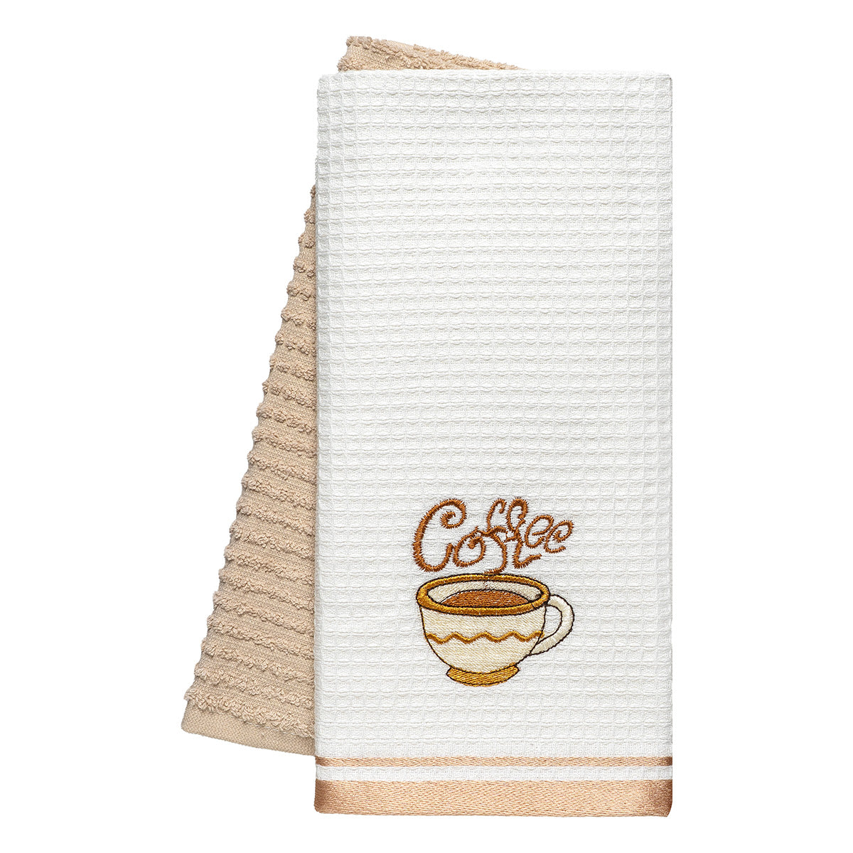 Ποτηρόπανα σετ 2τμχ Coffe Art 8810 40x60 Μπεζ από την εταιρεία Beauty Home