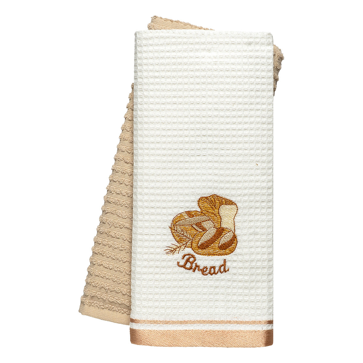 Ποτηρόπανα σετ 2τμχ Bread Art 8813 40x60 Μπεζ από την εταιρεία Beauty Home
