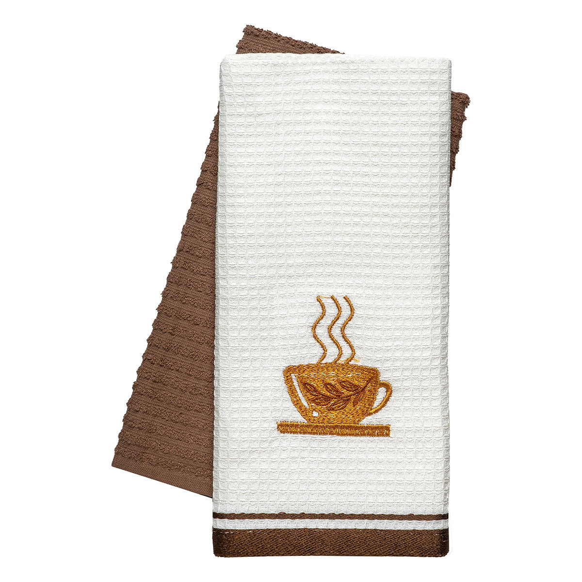 Ποτηρόπανα σετ 2τμχ Chocolate Art 8818 40x60 Καφέ από την εταιρεία Beauty Home