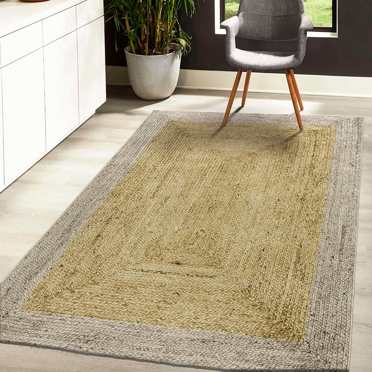 Χαλί Jute Art 9131 Μπεζ,Κίτρινο Beauty Home