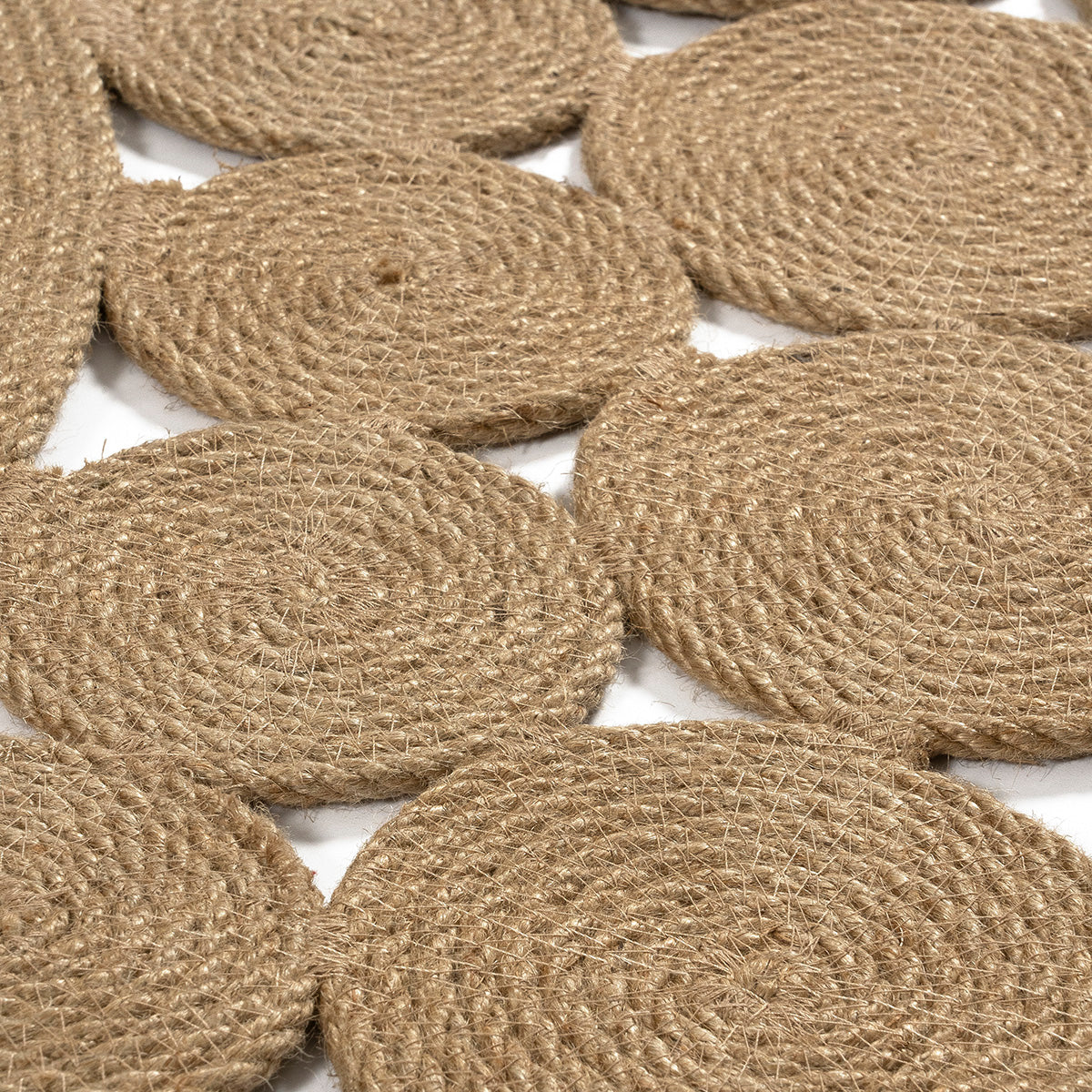 Ροτόντα από Γιούτα 150x150 Natural Jute Art 9135 Μπέζ Beauty Home από την εταιρεία Beauty Home