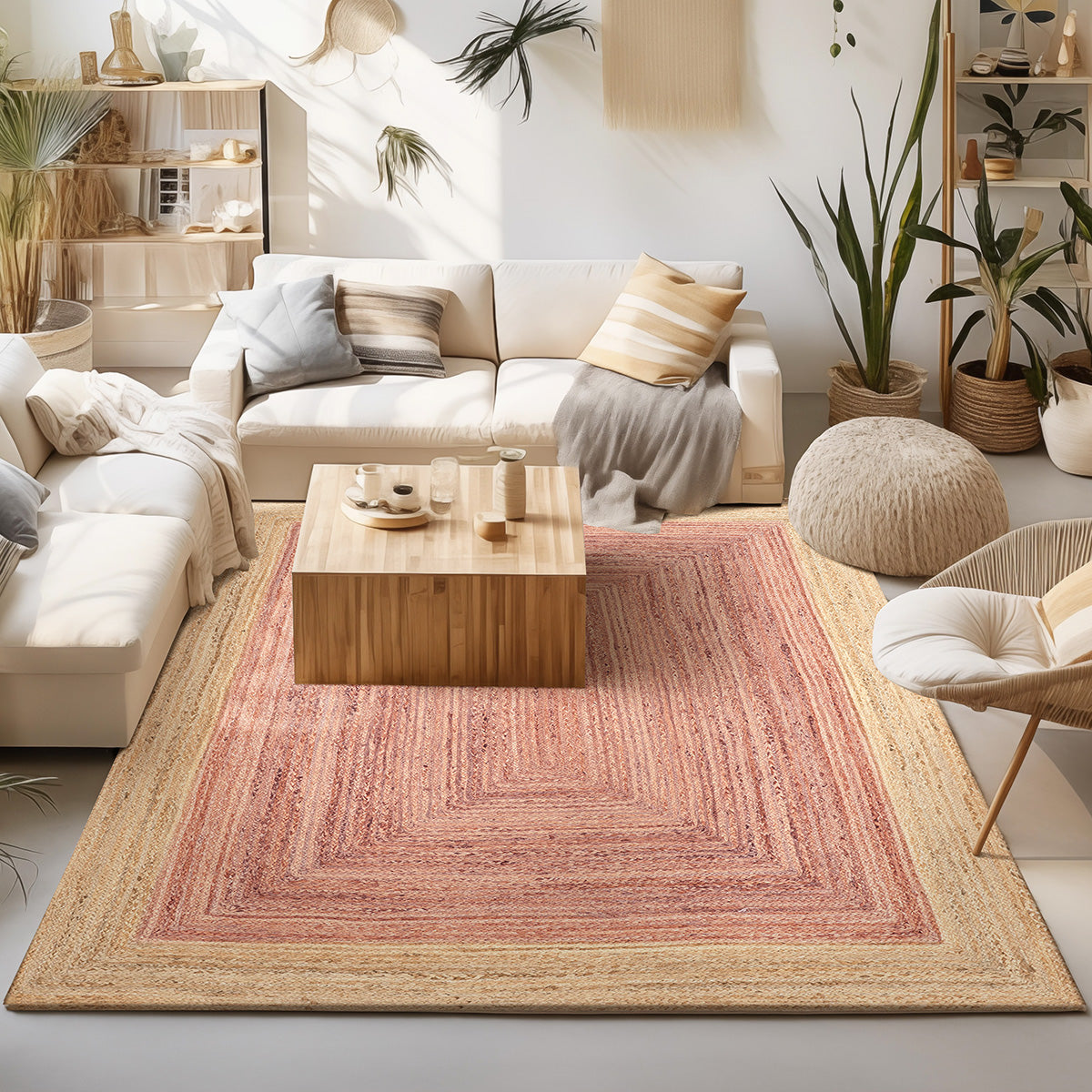 Χαλί Tropic Art 9139 133x190 Μπεζ,Ροζ Default Title από την εταιρεία Beauty Home