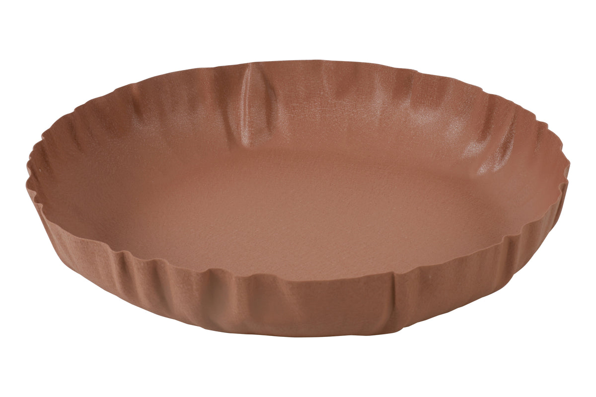 Πιατέλα μεταλλική terracotta 34cm