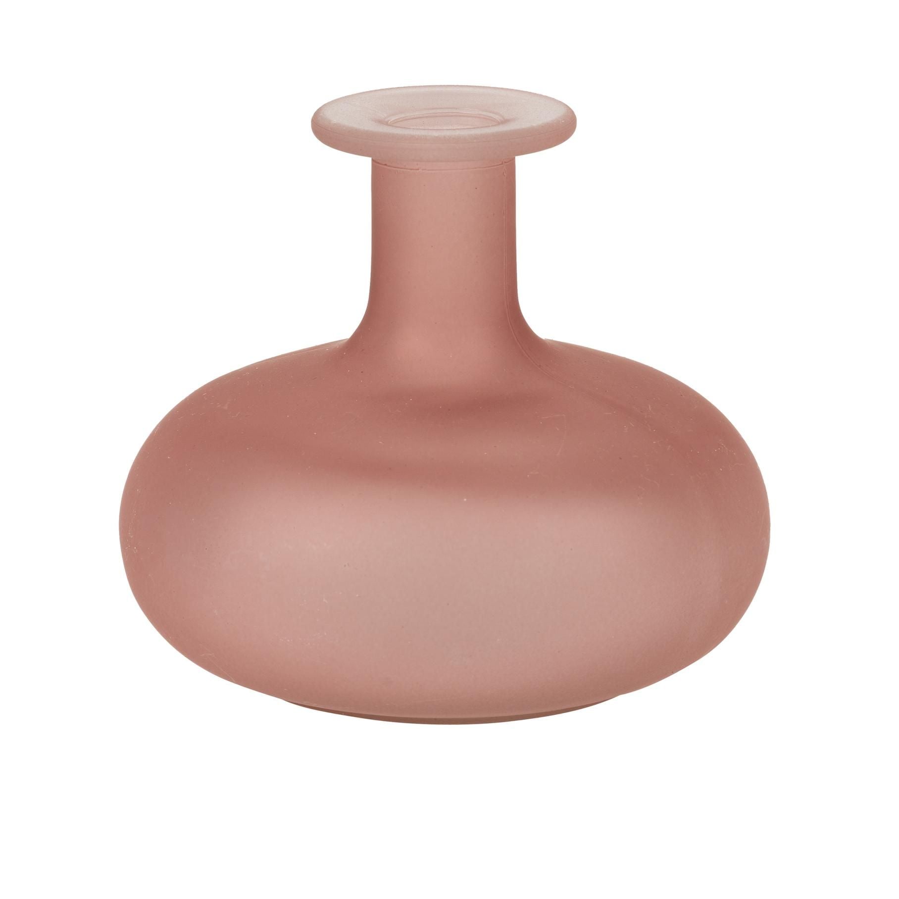 Γυάλινο Βάζο Emy Ροζ 12 x 11 CM – 470ml