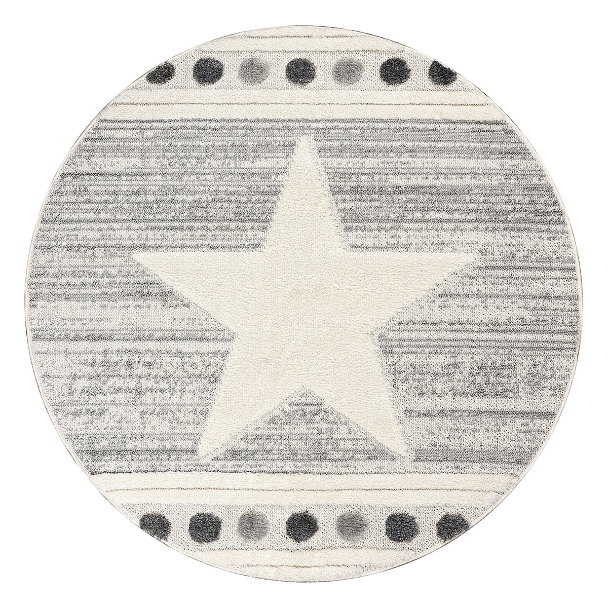 Ροτόντα Loop 133x133 Art 9559 Grey White Γκρι Λευκό από την εταιρεία Beauty Home