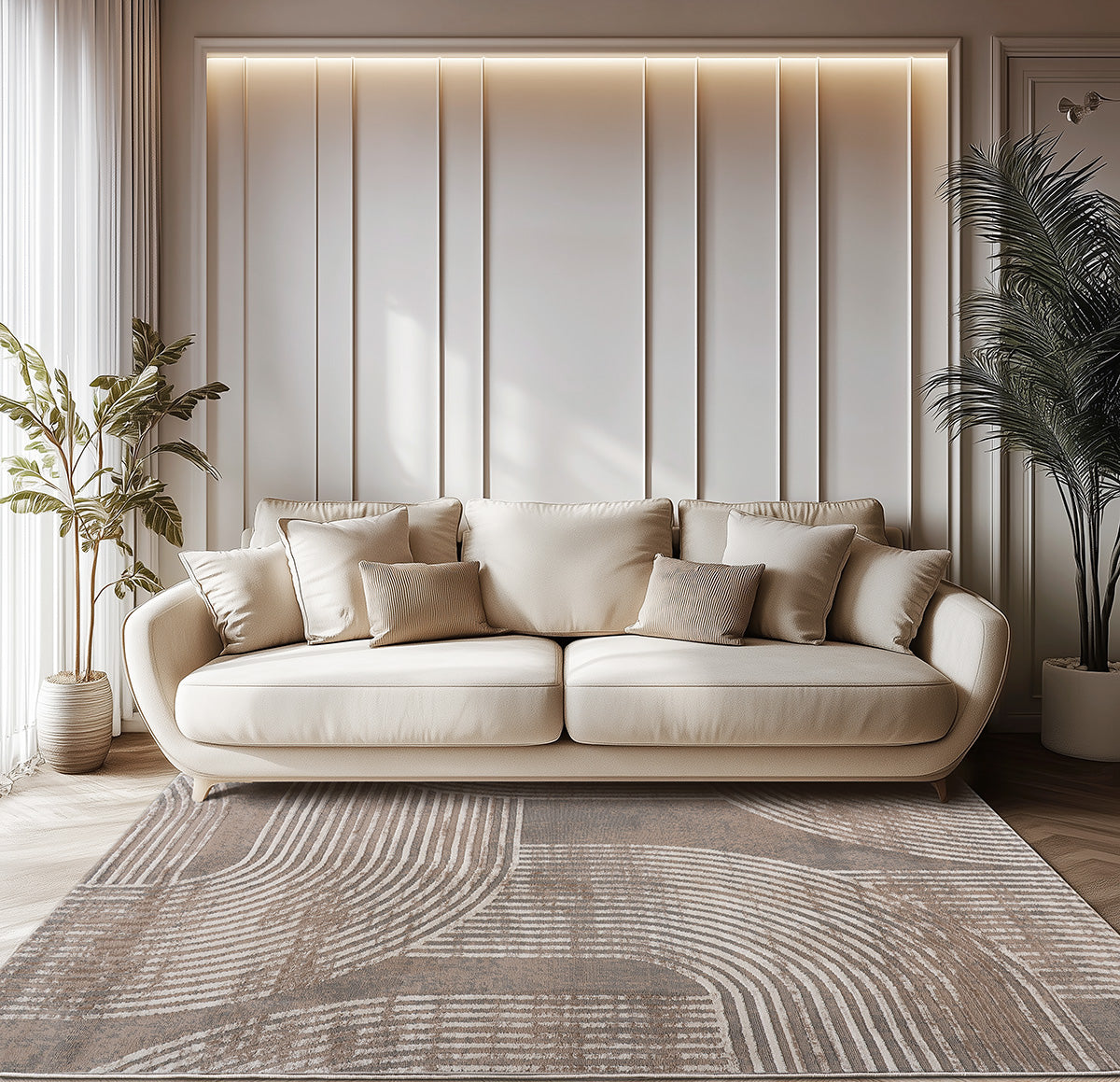 Διάδρομος με το μέτρο Serena Art 9835 67cm Μπεζ,Γκρι Default Title από την εταιρεία Beauty Home