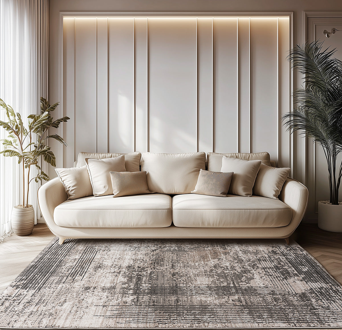 Χαλί Serena Art 9838 Μπεζ,Γκρι 200 x 290 cm από την εταιρεία Beauty Home