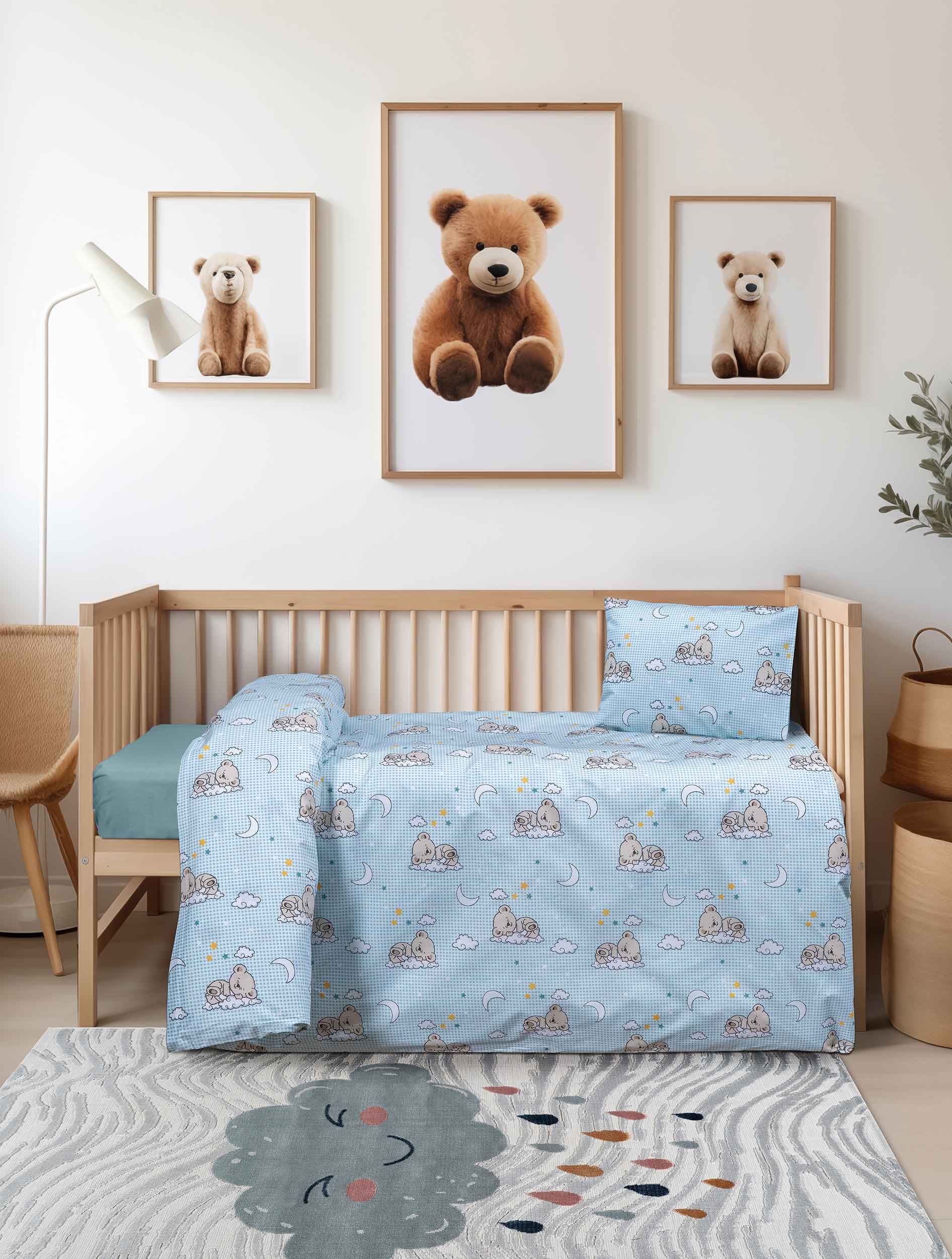 Βρεφικό Σετ Σεντόνια BEARLY από την εταιρεία Madi