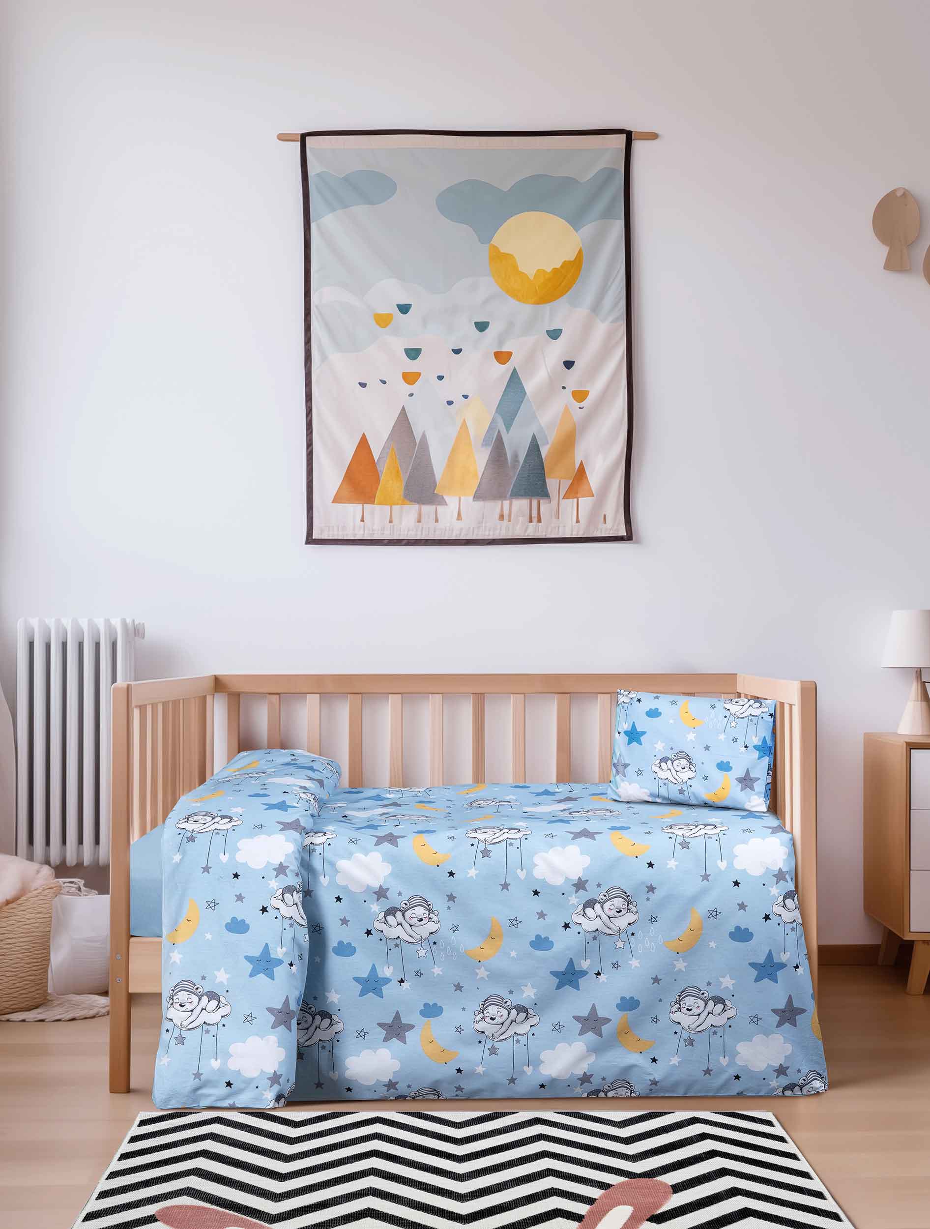 Βρεφικό Σετ Σεντόνια BLUESKY από την εταιρεία Madi