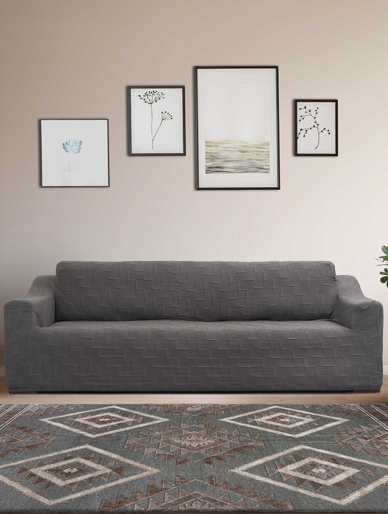 Ελαστικό κάλυμμα καναπέ FLEX GREY από την εταιρεία Madi