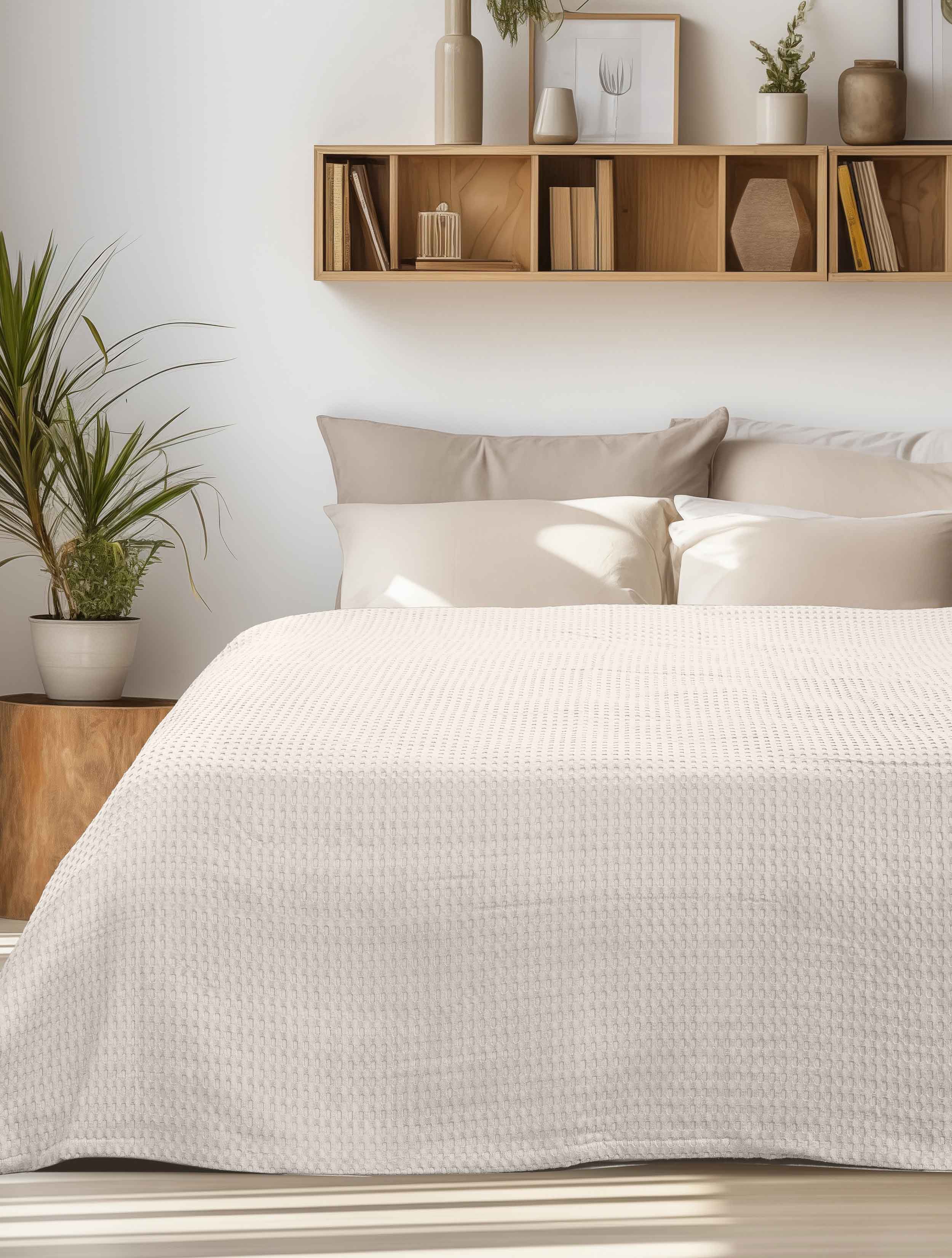 Κουβέρτα Πικέ PIKONA BEIGE από την εταιρεία Madi