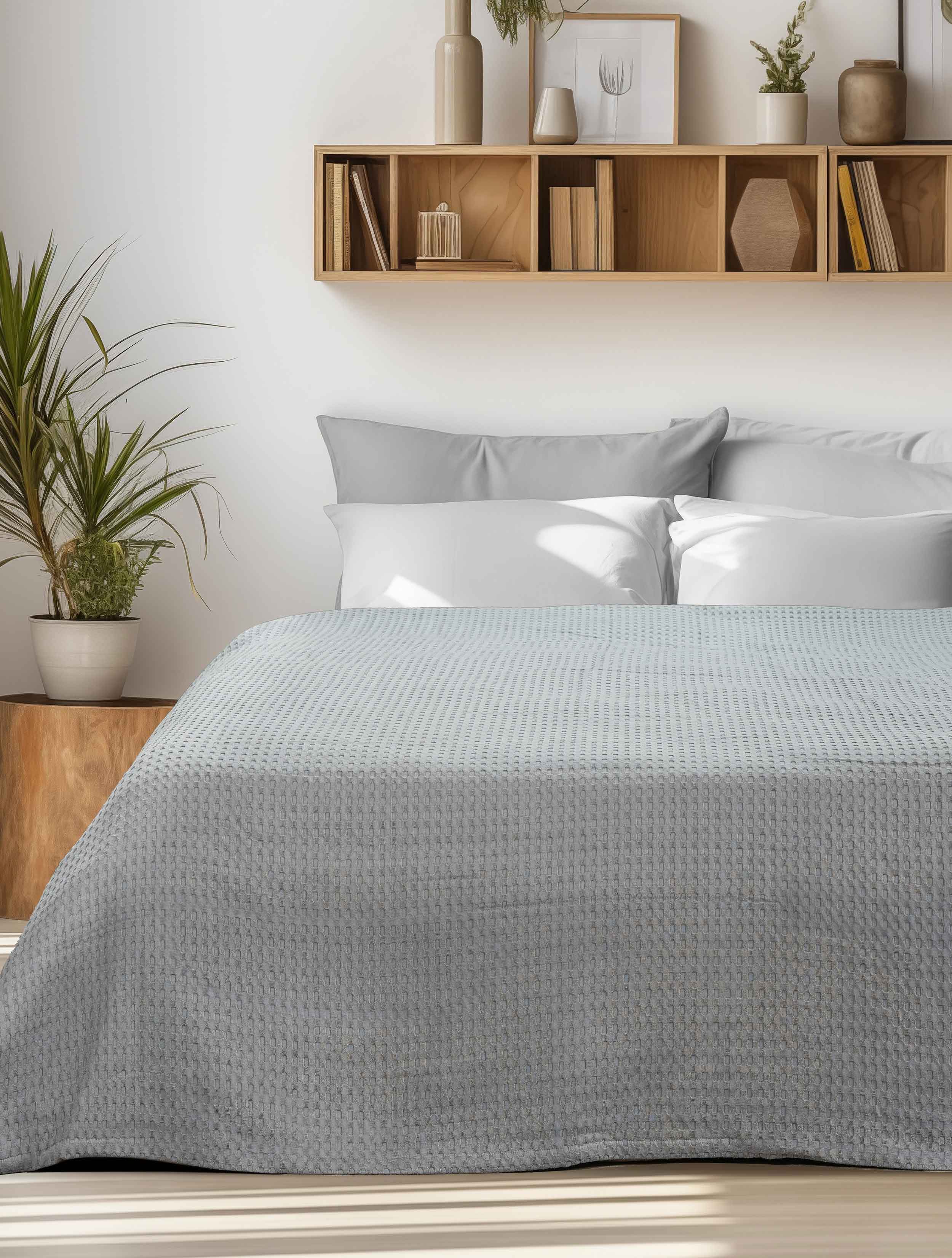 Κουβέρτα Πικέ PIKONA GREY από την εταιρεία Madi