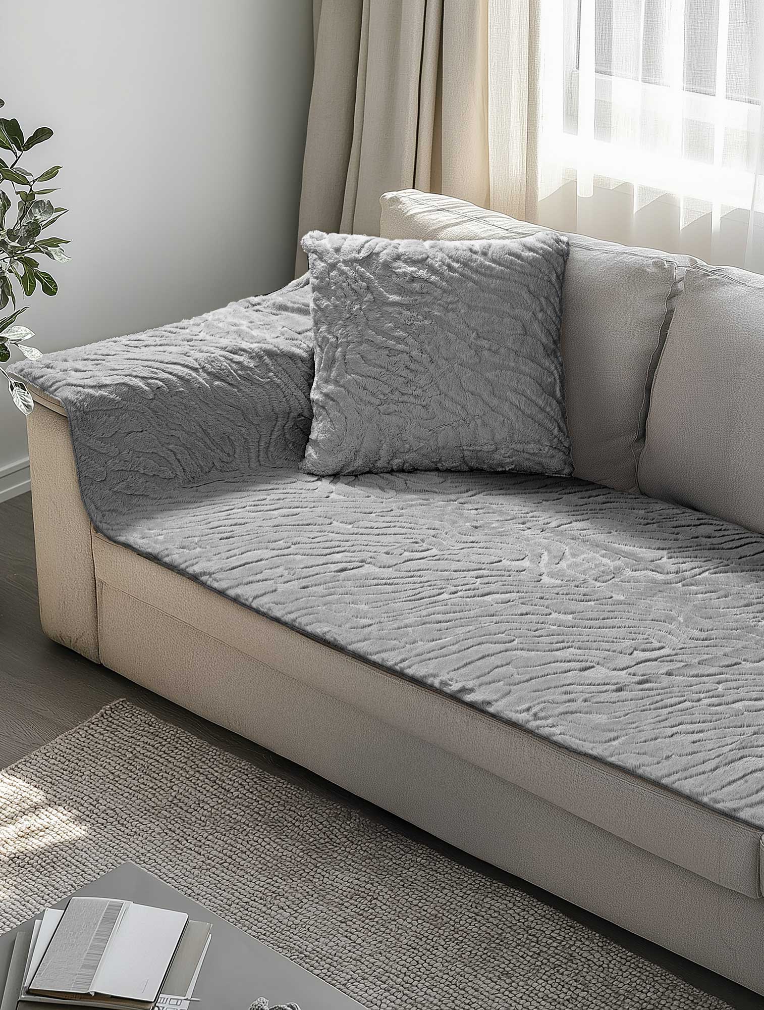 Μεμονωμένο γούνινo κάλυμμα SERANI GREY από την εταιρεία Madi