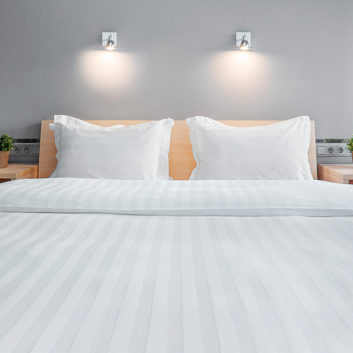 Παπλωματοθήκη King Size ξενοδοχείου Silky Percal Pennie Art Ε1027 250TC Satin Stripe 100% Cotton Λευκό 270x250+30 από την εταιρεία Beauty Home
