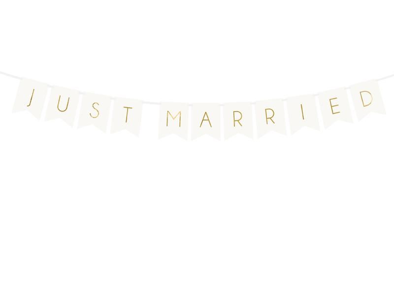 ΧΑΡΤΙΝΗ ΕΠΙΓΡΑΦΗ Just Married 15 x 155 cm
