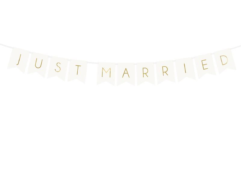 ΧΑΡΤΙΝΗ ΕΠΙΓΡΑΦΗ Just Married 15 x 155 cm