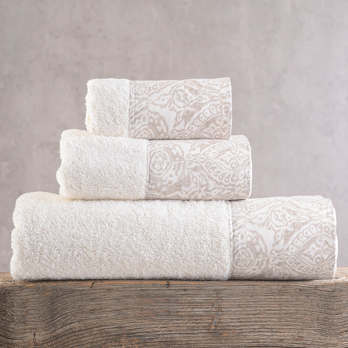 AMARA Μπεζ - Σετ πετσέτες 3 τεμ. Μπεζ 30 x 50, 50 x 90, 80 x 150 από την εταιρεία Rythmos Home