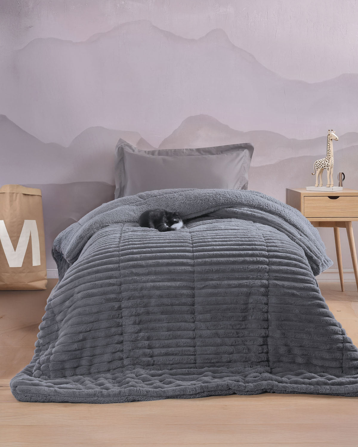 BUTTER Γκρι Σκούρο - Κουβερτοπάπλωμα από την εταιρεία Rythmos Home