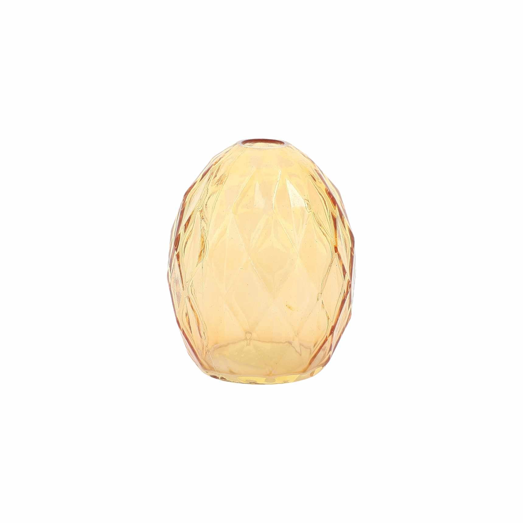 Βάζο γυάλινο Milo – Πορτοκαλί Ø8,5×10,5cm – 330ml