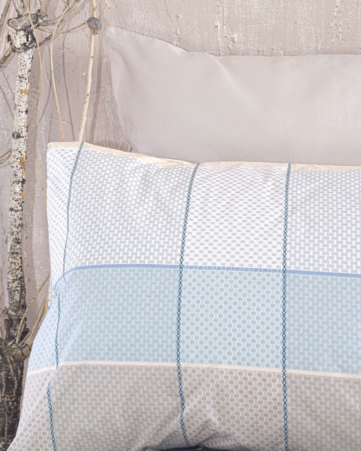 COLETTE Γκρι Γαλάζιο - Ζεύγος μαξιλαροθήκες Next 50 x 70 Γκρι Γαλάζιο 50 x 70 από την εταιρεία Rythmos Home