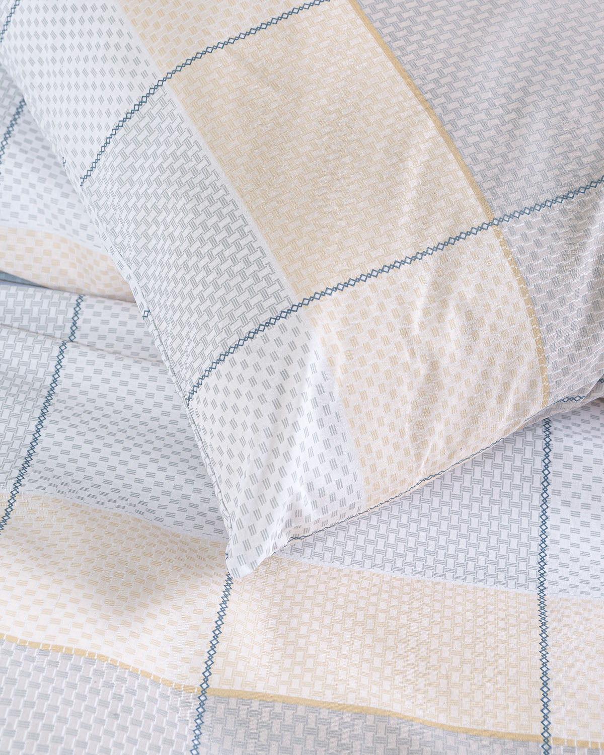 COLETTE Γκρι Γαλάζιο - Ζεύγος μαξιλαροθήκες Next από την εταιρεία Rythmos Home