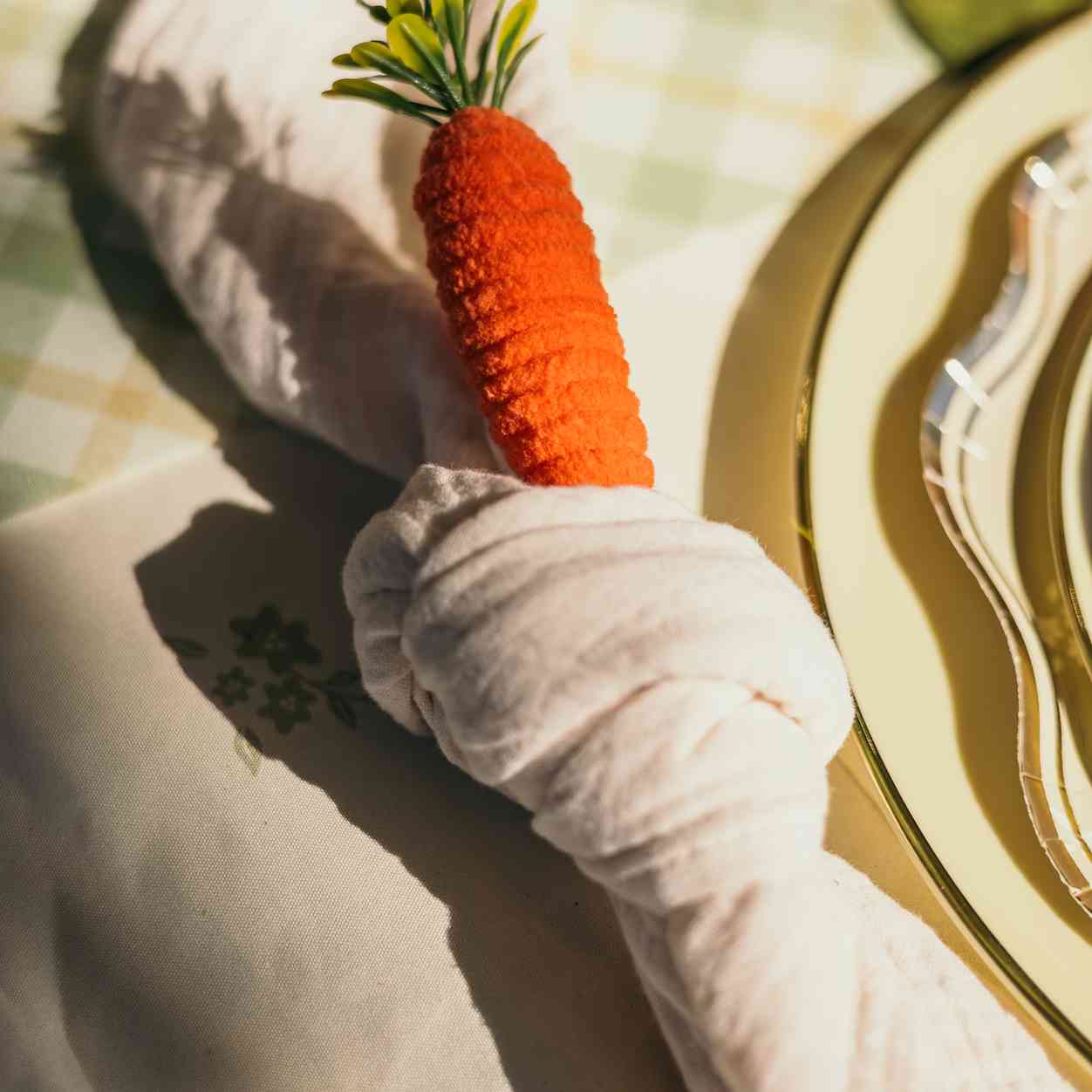 6 υφασμάτινα καρότα με σύρμα Ø2x10cm
