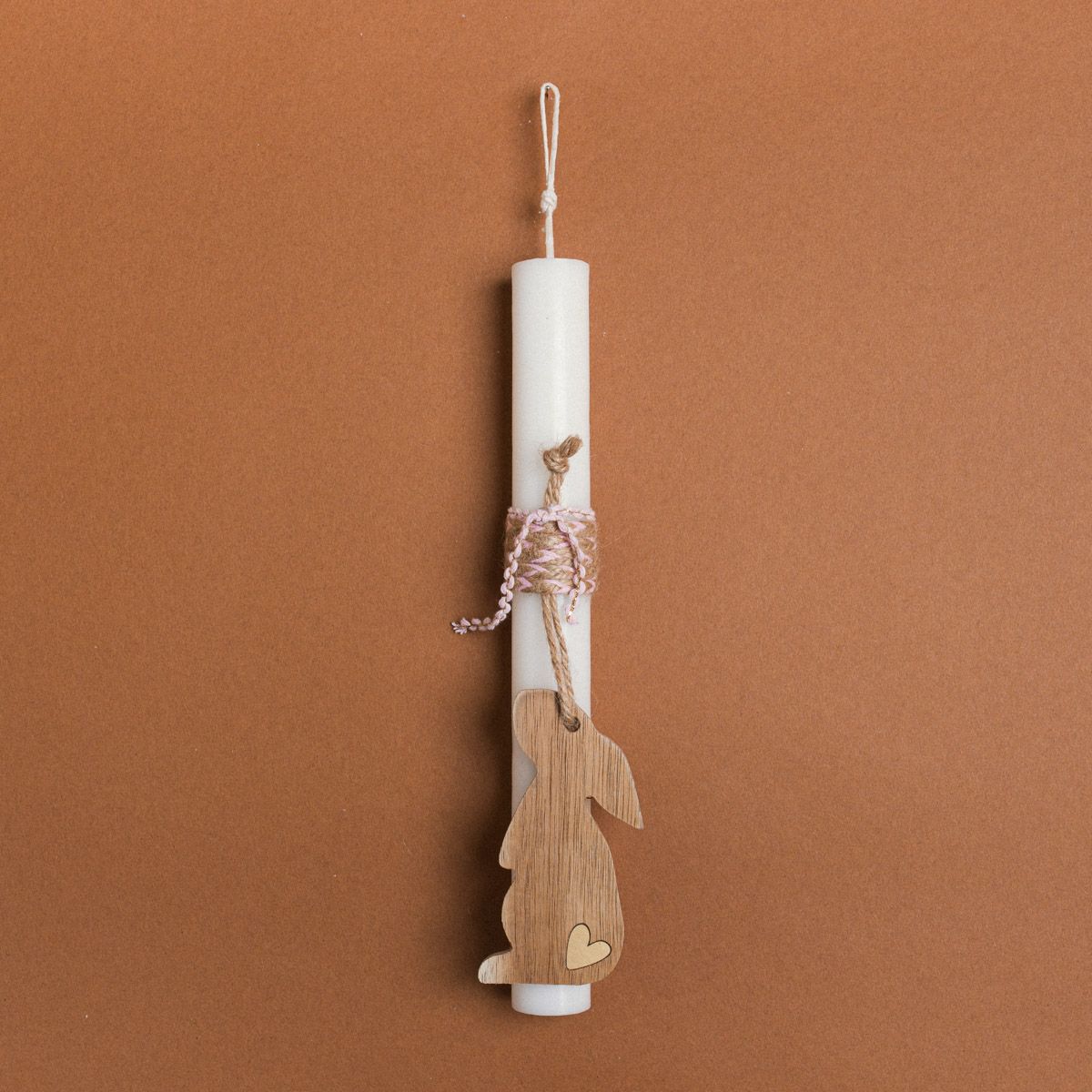 ΛΑΜΠΑΔΑ 25cm ΞΥΛΙΝΟΣ ΛΑΓΟΣ ΡΟΖ ΣΕ ΣΥΣΚΕΥΑΣΙΑ ΔΩΡΟΥ