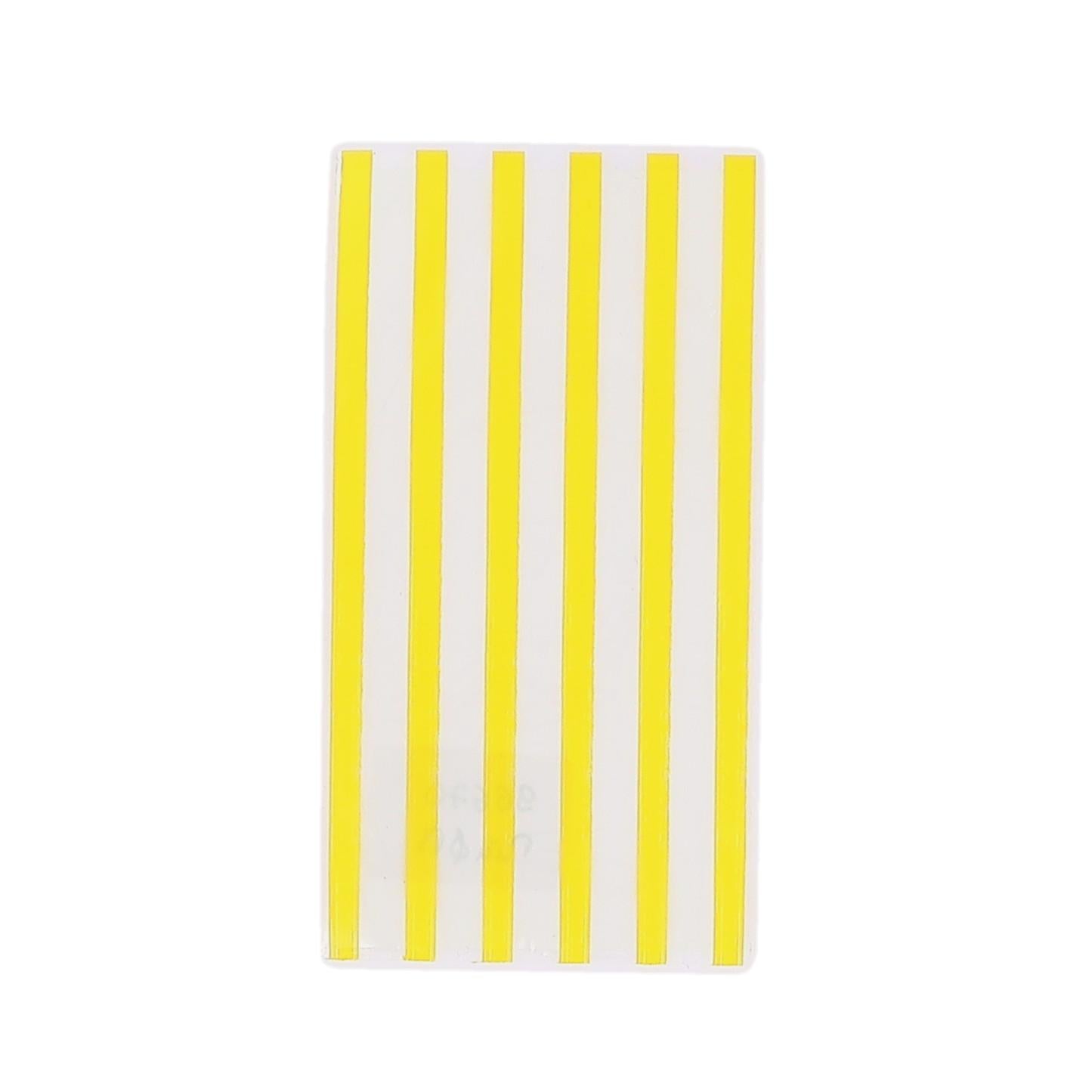 10 Σακούλες με Κίτρινες Ρίγες 8,5x16cm – Κατάλληλες για Τρόφιμα