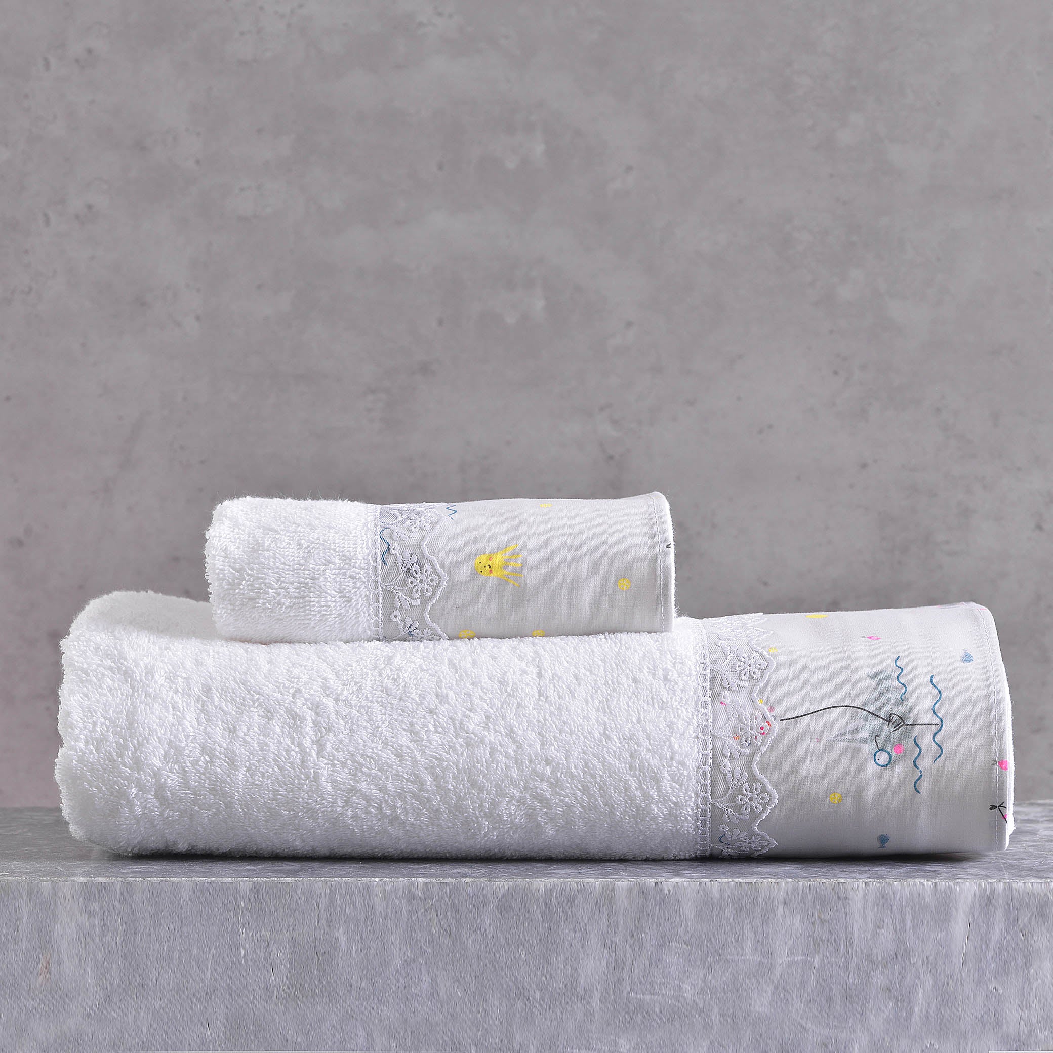 FOUSKA Γκρι- Σετ πετσέτες 2 τεμ. από την εταιρεία Rythmos Home