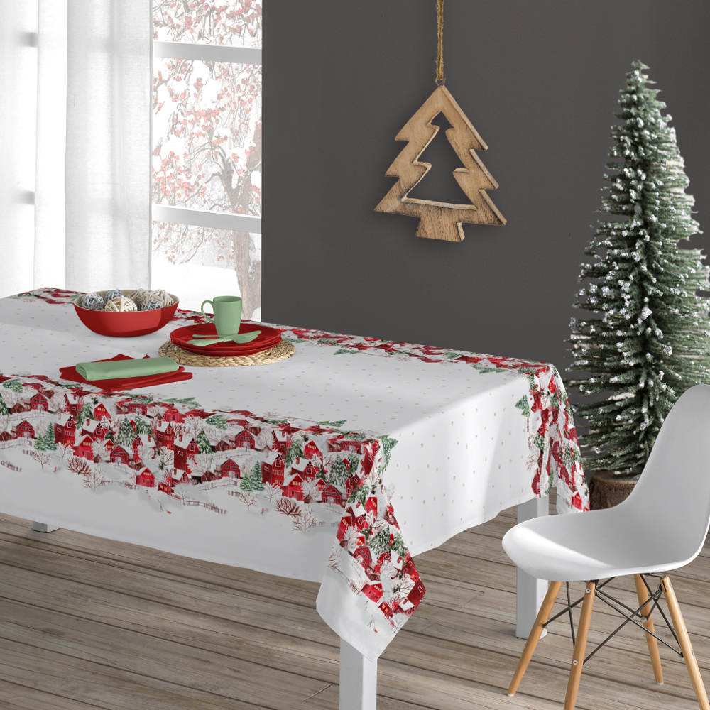Καρέ Χριστουγεννιάτικο Christmas House από την εταιρεία Borea Home Textiles