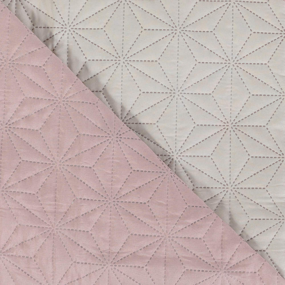 Κουβερλί Stellar Υπέρδιπλο Ροζέ-Εκρού 220 x 240 cm ΔΙΠΛΟ από την εταιρεία Borea Home Textiles