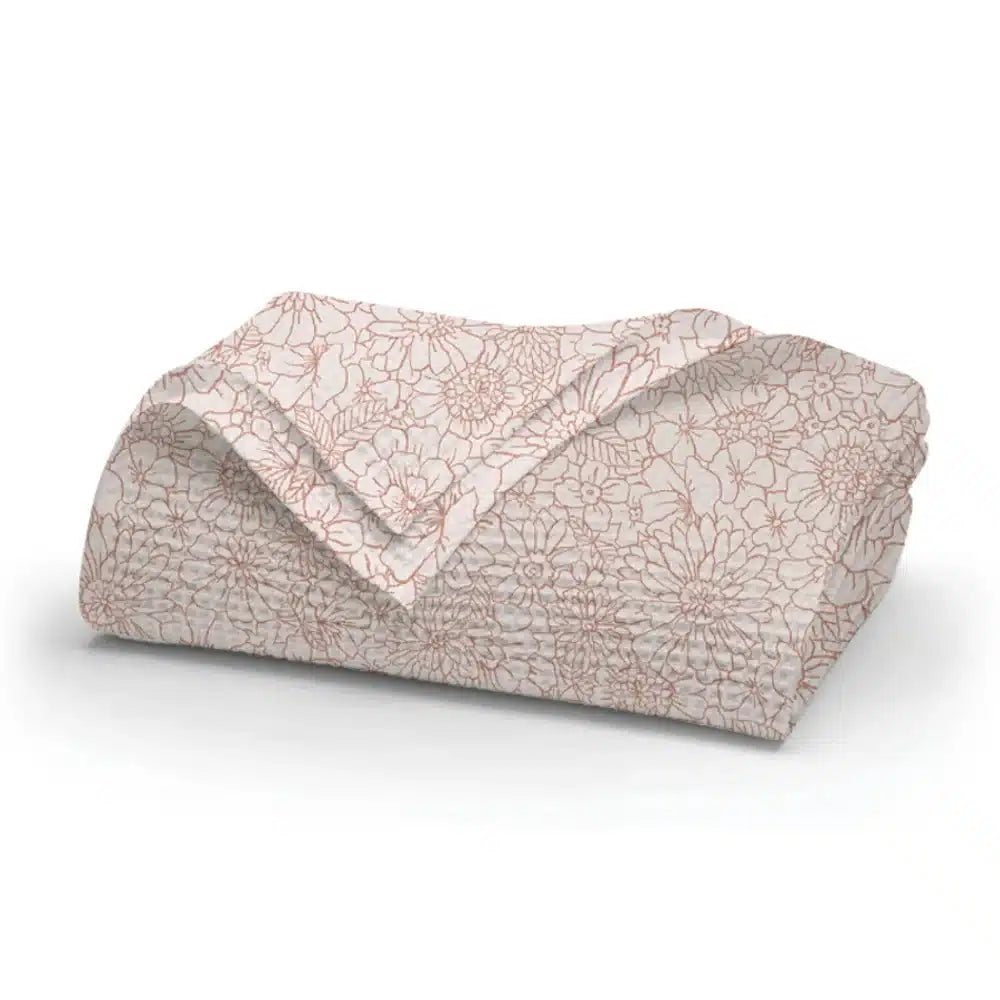 Κουβέρτα Πικέ Bloom Ροζέ Μονή από την εταιρεία Borea Home Textiles