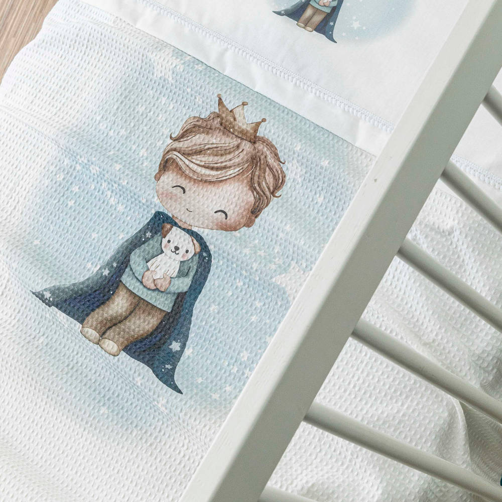 Κουβέρτα Πικέ Κούνιας Little King από την εταιρεία Borea Home Textiles