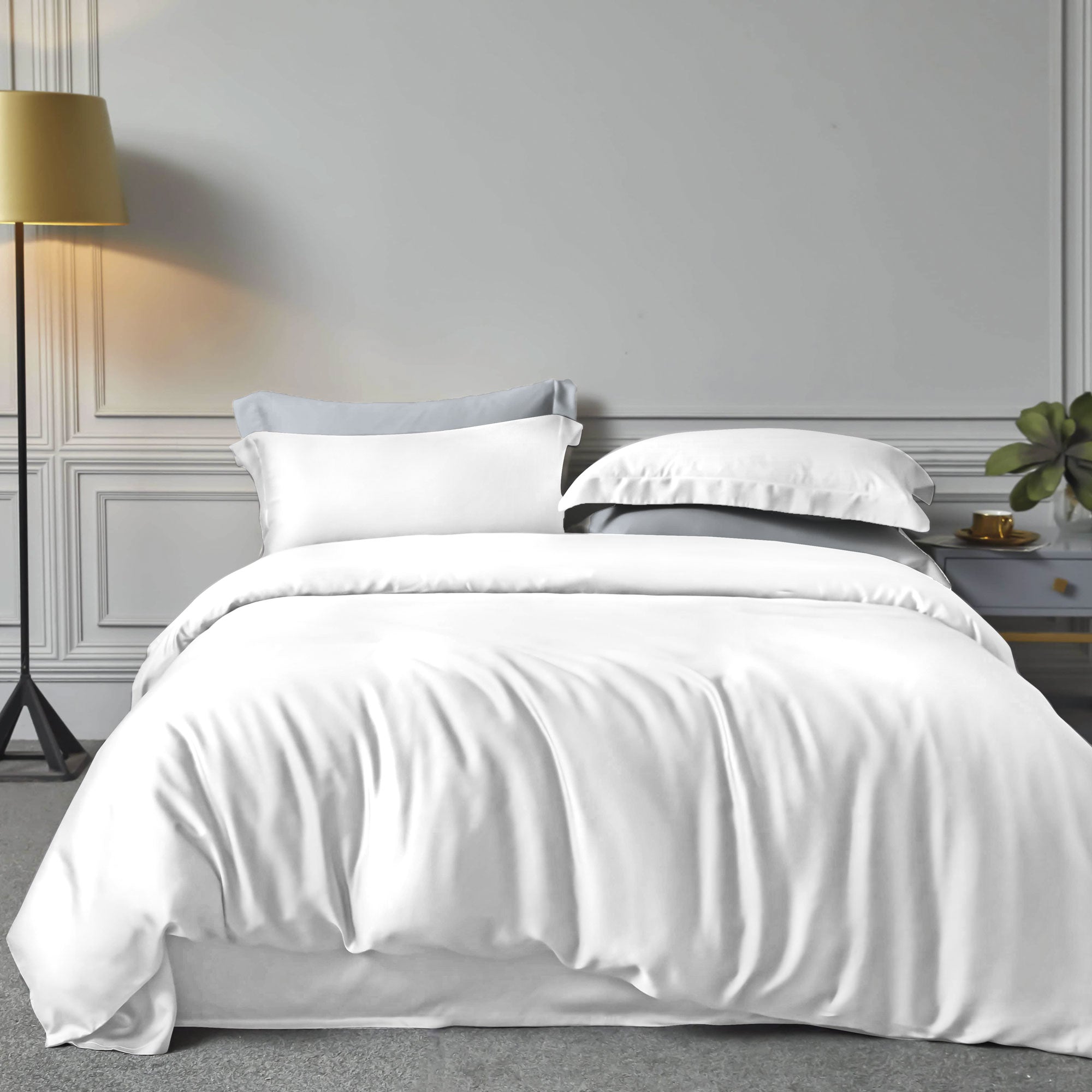 BAMBOO - Λευκό Σετ σεντόνια King Size Λευκό 275 x 290 από την εταιρεία Rythmos Home