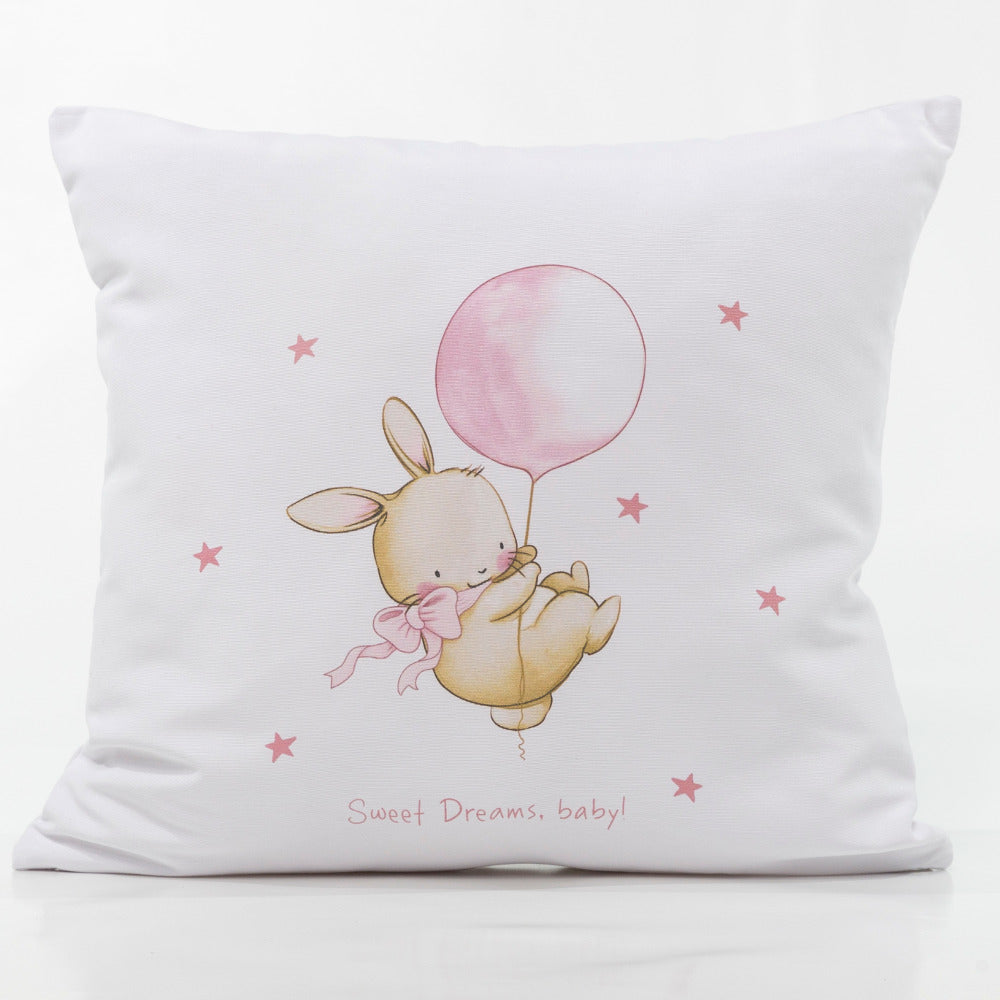 Μαξιλάρι Διακοσμητικό Printed Sweet Dreams Baby Λευκό-Ροζ από την εταιρεία Borea Home Textiles
