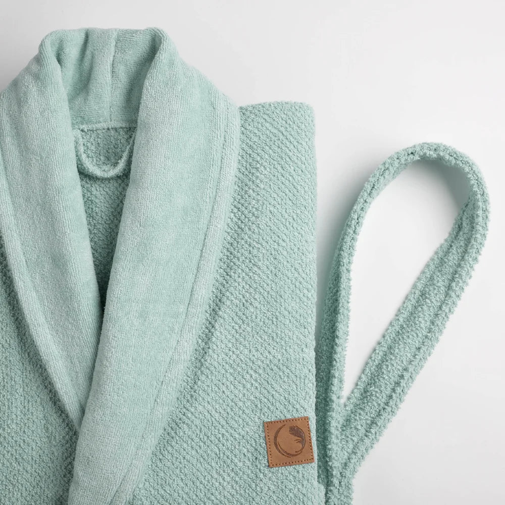 Μπουρνούζι Ενηλίκων Με Γιακά Lava Μέντα από την εταιρεία Borea Home Textiles