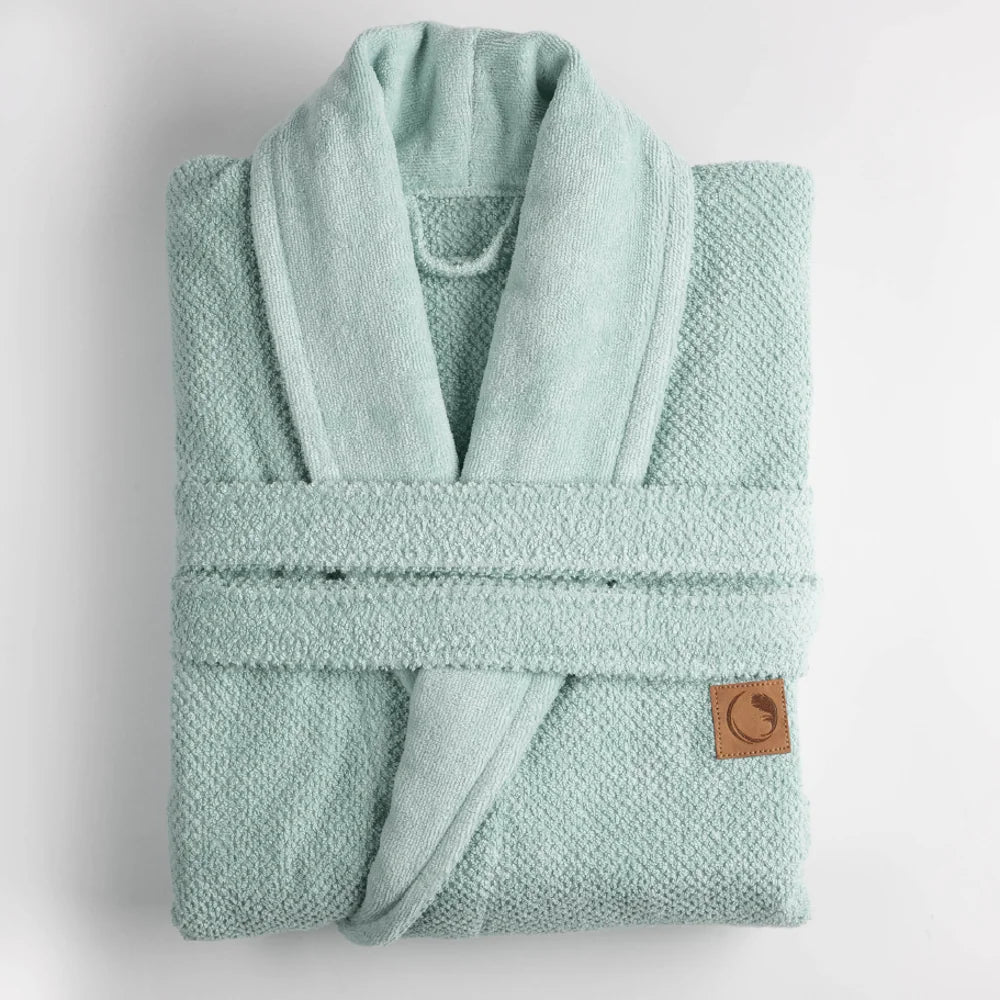 Μπουρνούζι Ενηλίκων Με Γιακά Lava Μέντα από την εταιρεία Borea Home Textiles