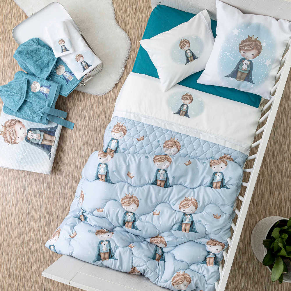 Πετσέτες Σετ 2ΤΜΧ Little King Λευκό από την εταιρεία Borea Home Textiles