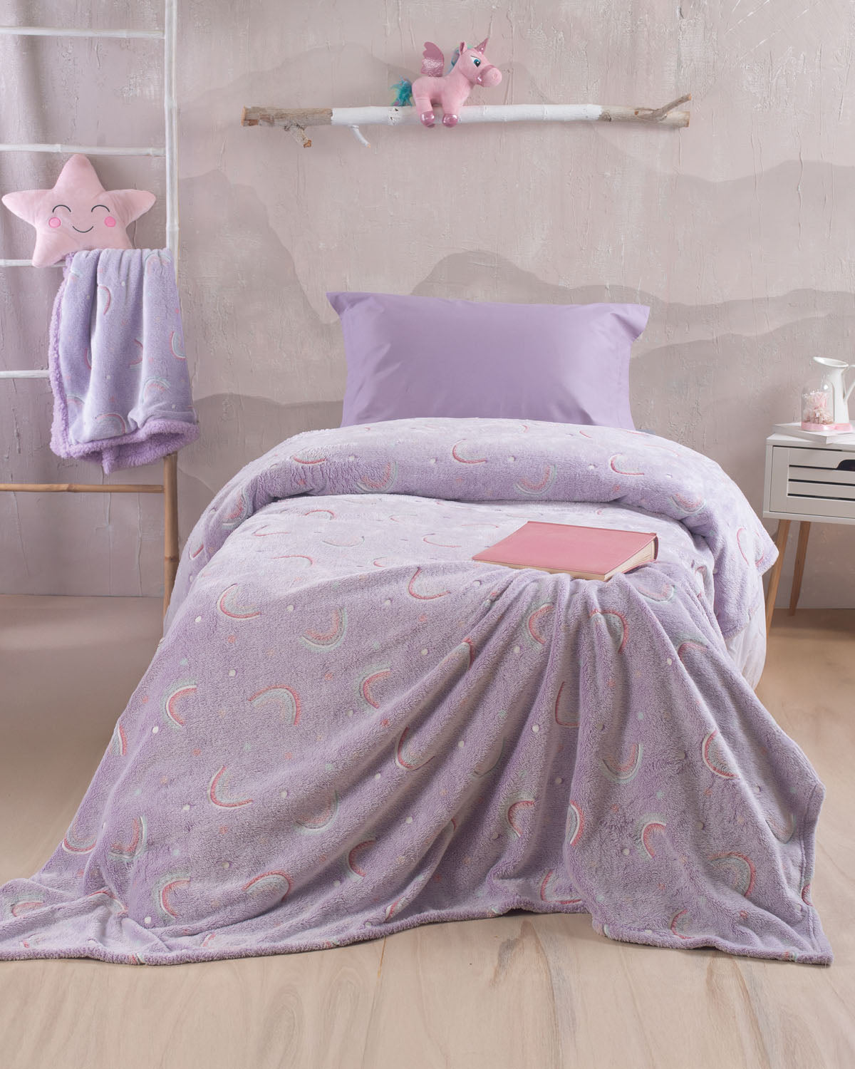 NELIE - Κουβέρτα ΠΑΙΔΙΚΗ LUMINUS (flannel fleece) Ημίδιπλο 160 x 220 από την εταιρεία Rythmos Home