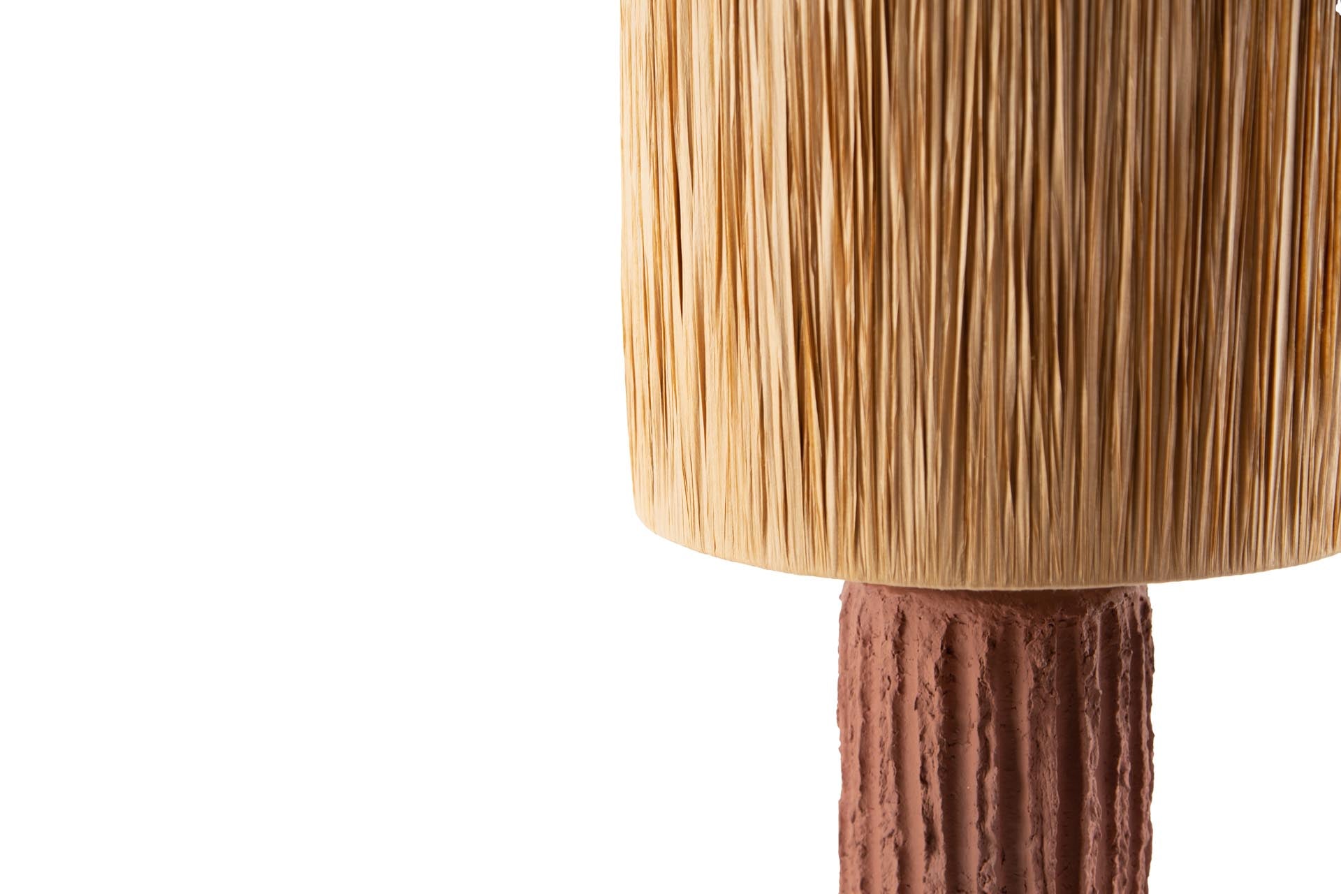 Επιτραπέζιο Φωτιστικό Brava Raffia Terracotta (36x36x60) Soulworks 0880003 από την εταιρεία SOULWORKS
