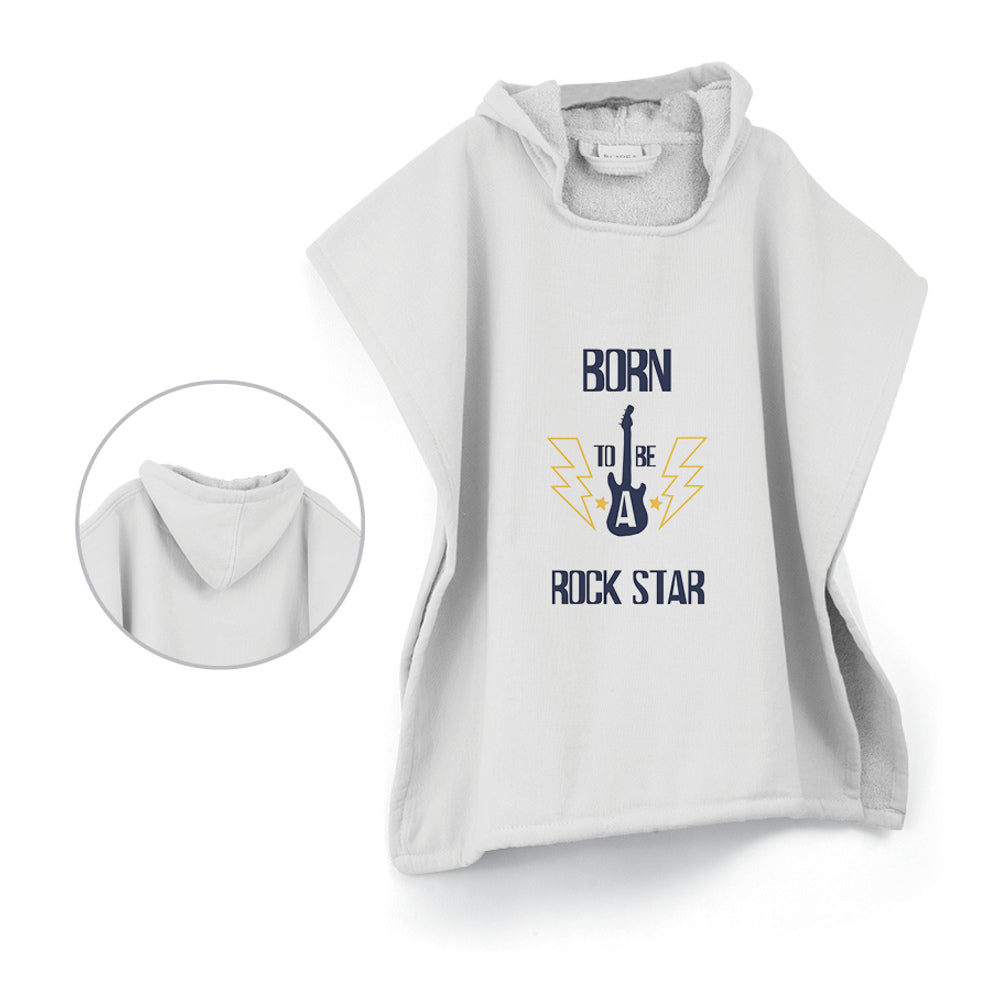 Παιδικό Πόντσο Θαλάσσης Rock Star 60 x 60 cm Γκρι από την εταιρεία Borea Home Textiles