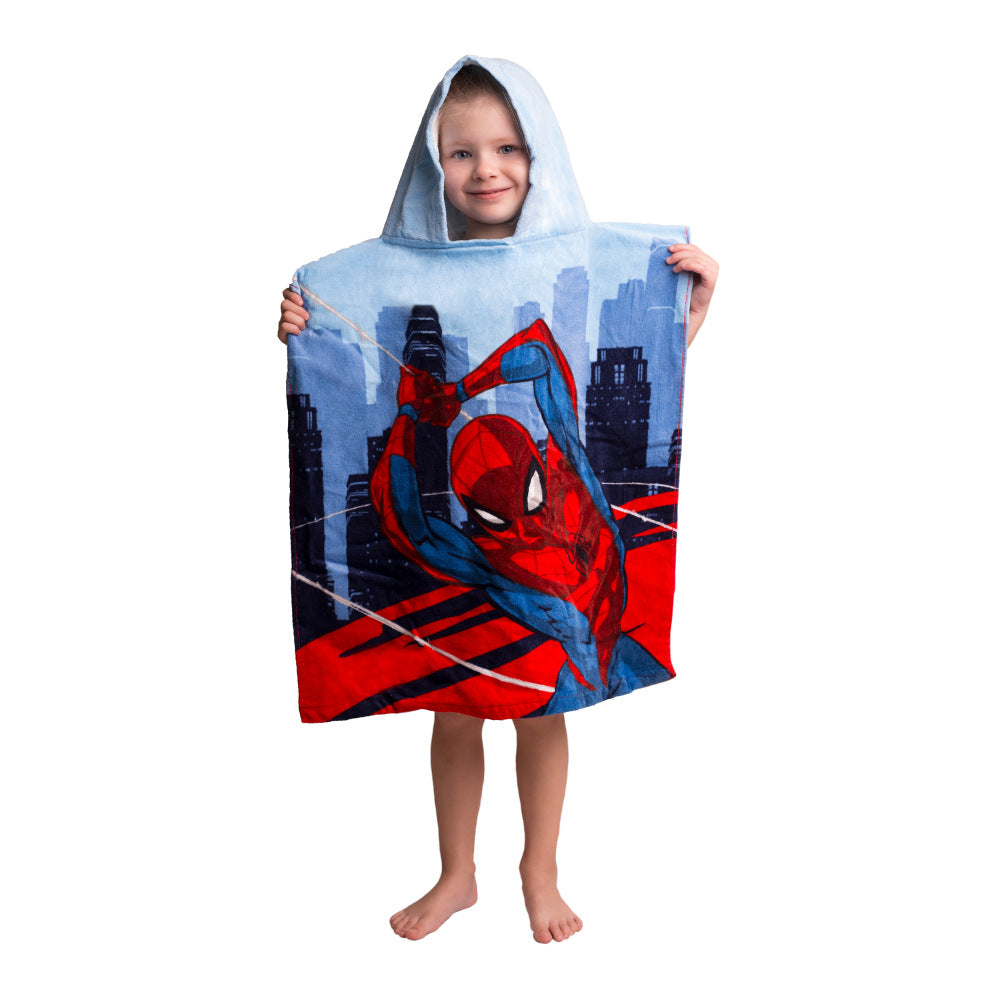 Παιδικό Πόντσο Βαμβακερό Βελούδινο Spiderman 320gsm από την εταιρεία Borea Home Textiles