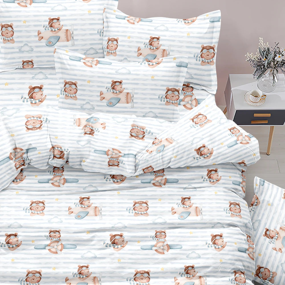 Παπλωματοθήκη Σετ Pilot Moνή από την εταιρεία Borea Home Textiles